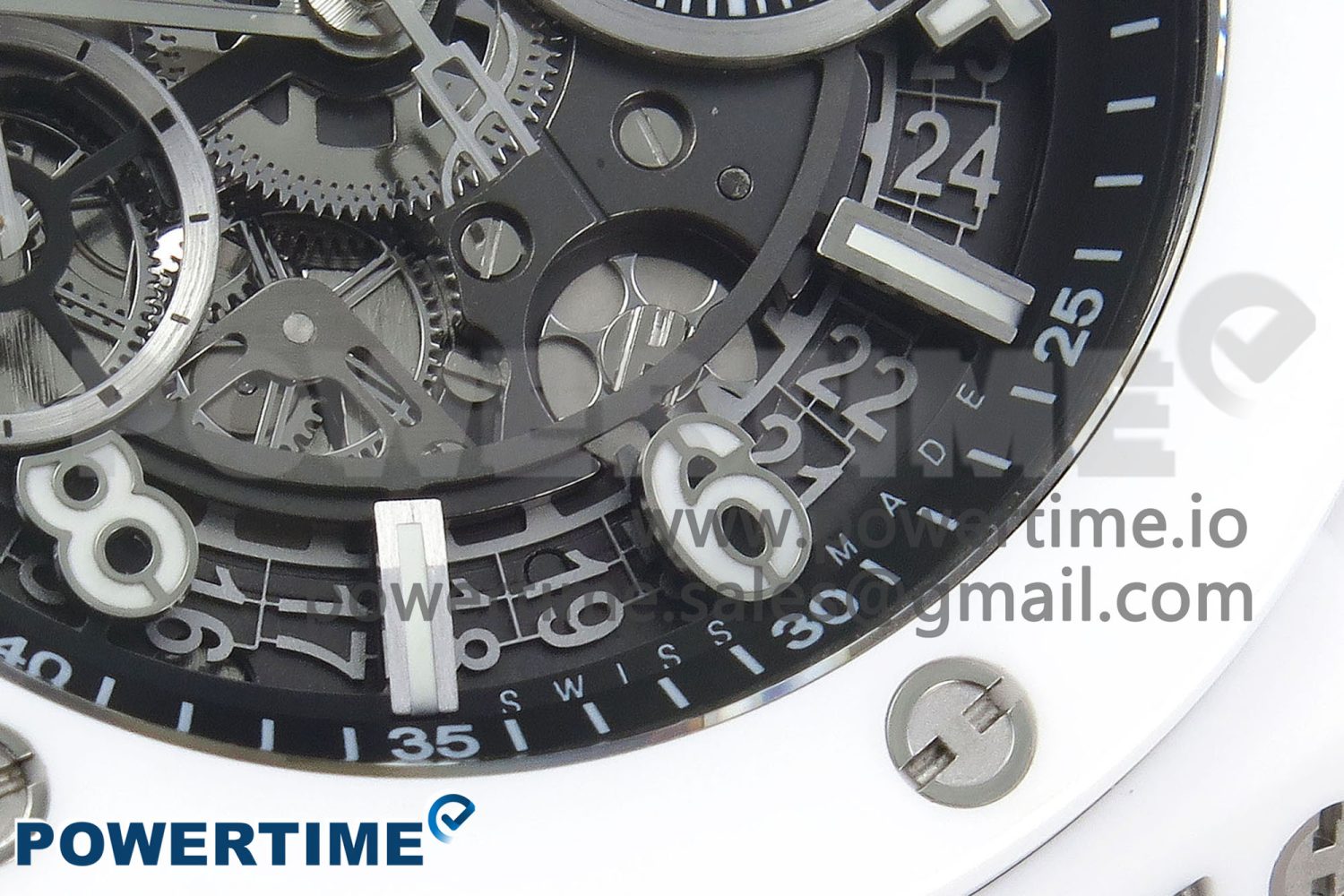 Big Bang Unico 42mm White Ceramic BBF 1:1 Best Edition Skeleton Dial on White Rubber Strap A1280 V2 - Image 5
