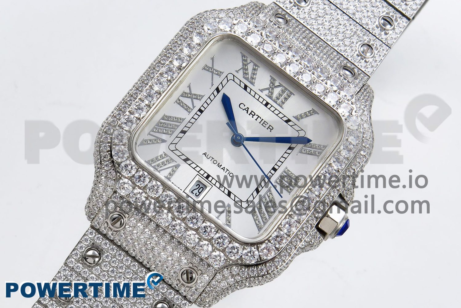 Santos De 40mm TWF 1:1 Best Edition White Dial 904L SS Case and Bracelet A2824 - Image 2