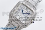 Santos De 40mm TWF 1:1 Best Edition White Dial 904L SS Case and Bracelet A2824 - Image 2