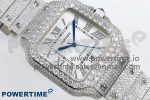 Santos De 40mm TWF 1:1 Best Edition White Dial 904L SS Case and Bracelet A2824 - Image 3