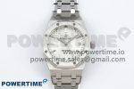 Royal Oak 37mm 15450 SS ZF 1:1 Best Edition White Textured Dial on SS Bracelet SA3120 Super Clone