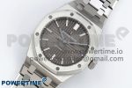 Royal Oak 37mm 15450 SS ZF 1:1 Best Edition Gray Textured Dial on SS Bracelet SA3120 Super Clone - Image 2
