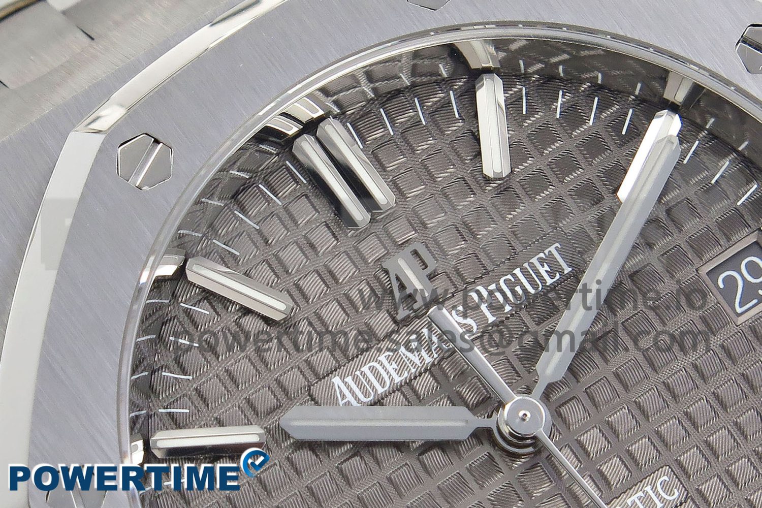 Royal Oak 37mm 15450 SS ZF 1:1 Best Edition Gray Textured Dial on SS Bracelet SA3120 Super Clone - Image 4
