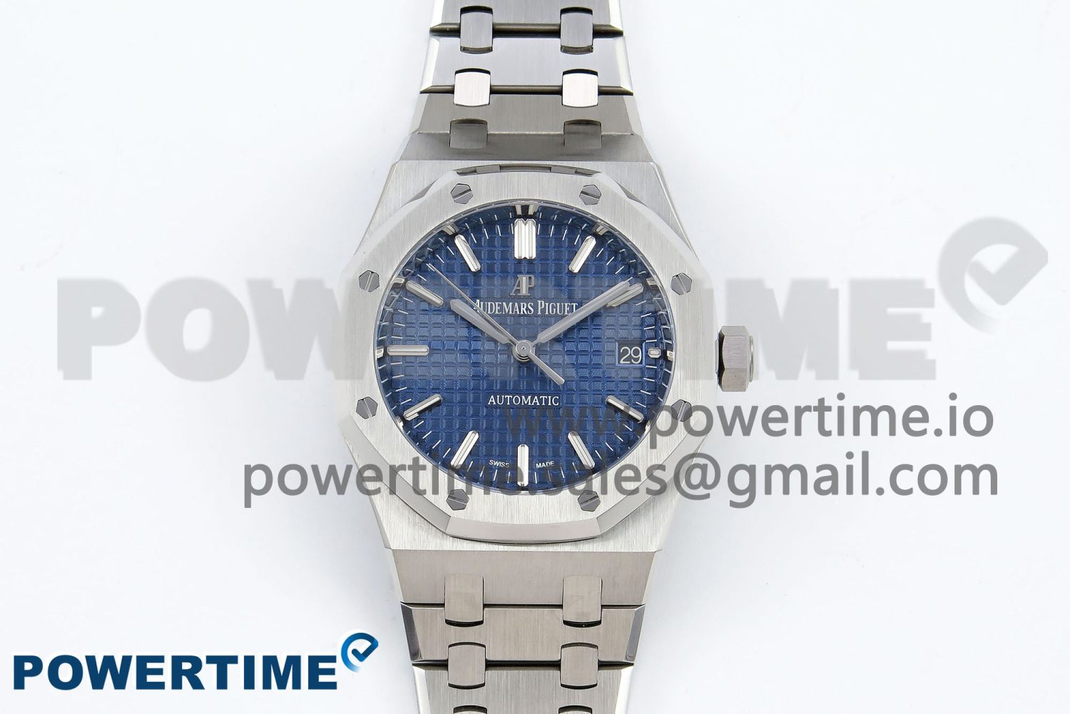 Royal Oak 37mm 15450 SS ZF 1:1 Best Edition Blue Textured Dial on SS Bracelet SA3120 Super Clone - Image 1