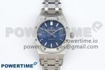 Royal Oak 37mm 15450 SS ZF 1:1 Best Edition Blue Textured Dial on SS Bracelet SA3120 Super Clone