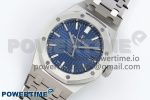 Royal Oak 37mm 15450 SS ZF 1:1 Best Edition Blue Textured Dial on SS Bracelet SA3120 Super Clone - Image 2