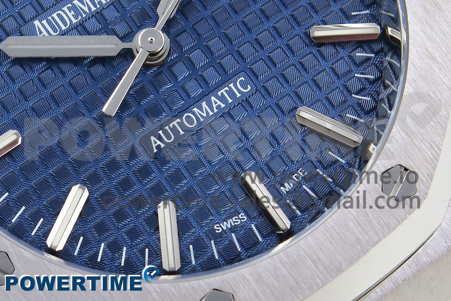 Royal Oak 37mm 15450 SS ZF 1:1 Best Edition Blue Textured Dial on SS Bracelet SA3120 Super Clone - Image 5