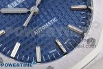 Royal Oak 37mm 15450 SS ZF 1:1 Best Edition Blue Textured Dial on SS Bracelet SA3120 Super Clone - Image 5
