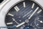Nautilus 5712 SS PPF 1:1 Best Edition Blue Dial on Black Leather Strap A240 Super Clone V2 - Image 4