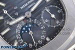 Nautilus 5712 SS PPF 1:1 Best Edition Blue Dial on Black Leather Strap A240 Super Clone V2 - Image 5
