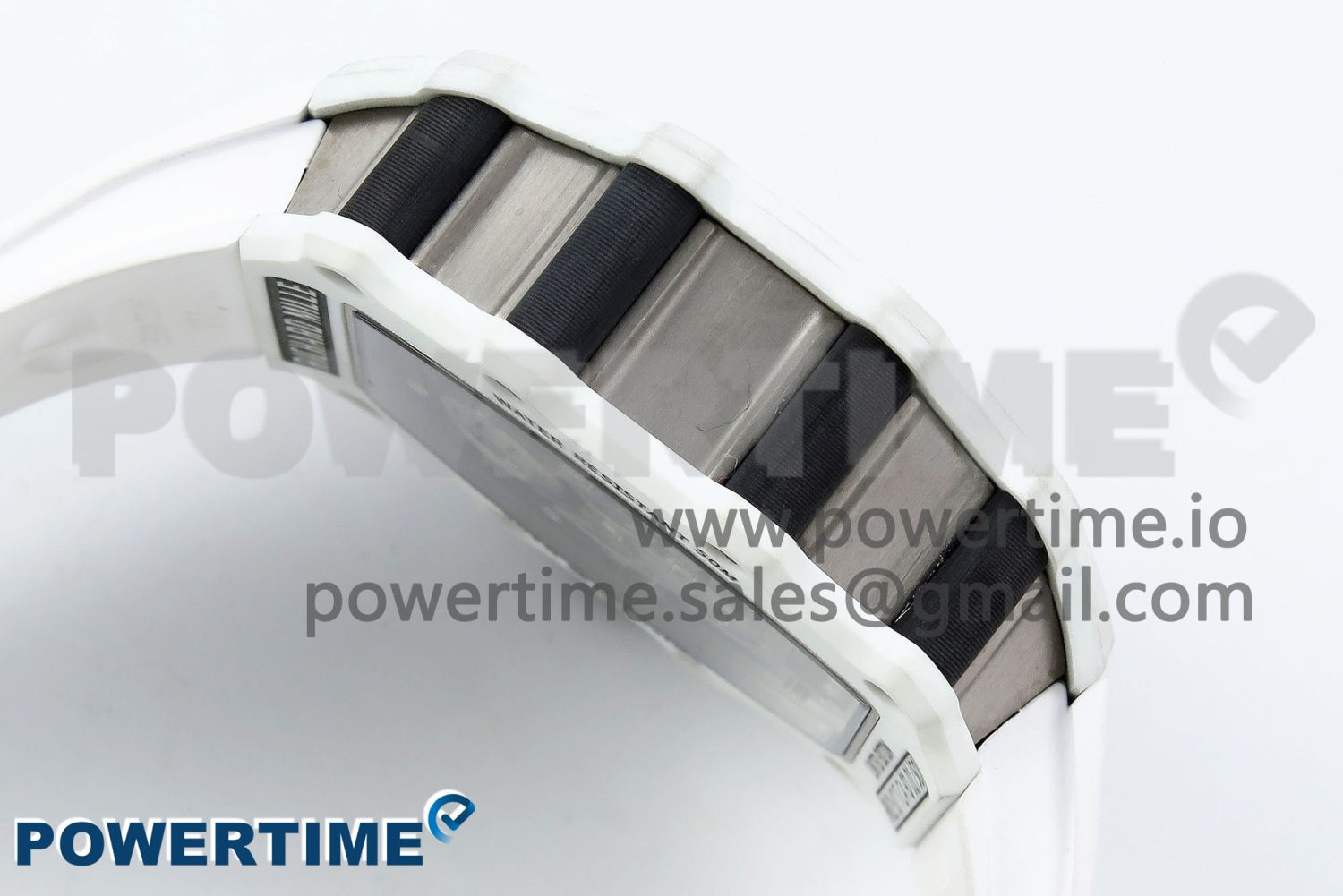 RM21-02 Tourbillon NTPT RMF Best Edition Skeleton Dial on White Rubber Strap - Image 7