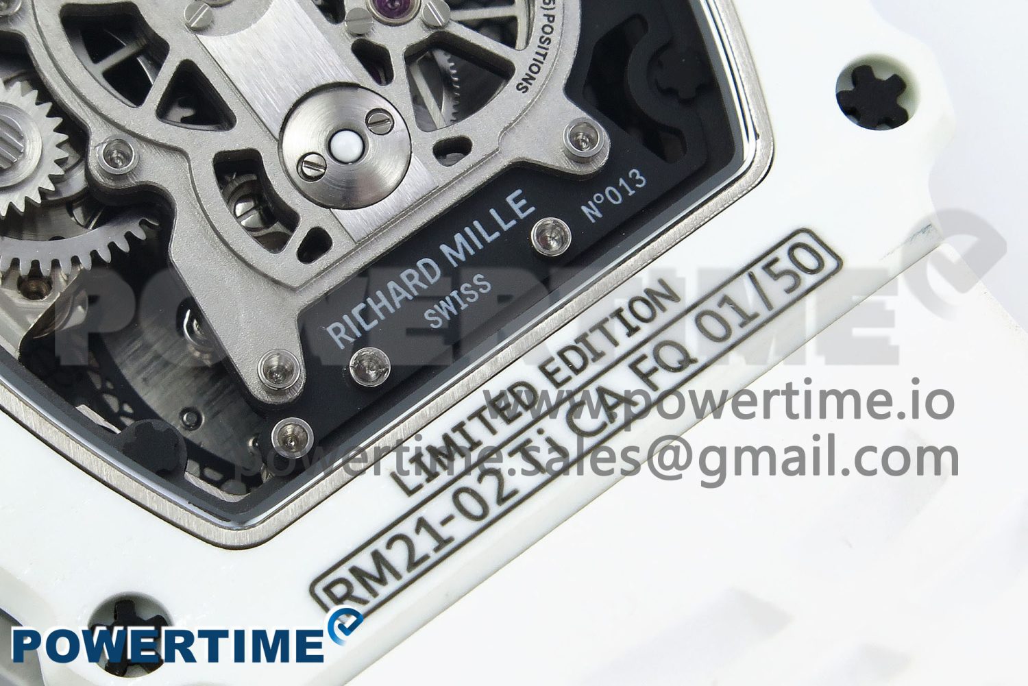 RM21-02 Tourbillon NTPT RMF Best Edition Skeleton Dial on White Rubber Strap - Image 10