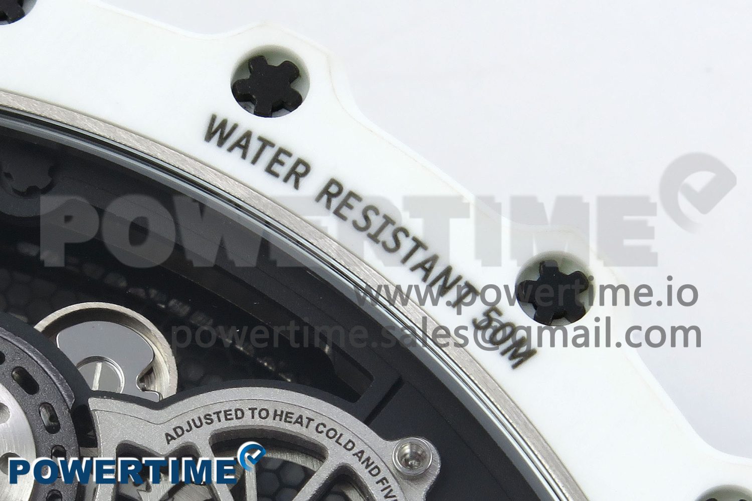 RM21-02 Tourbillon NTPT RMF Best Edition Skeleton Dial on White Rubber Strap - Image 11