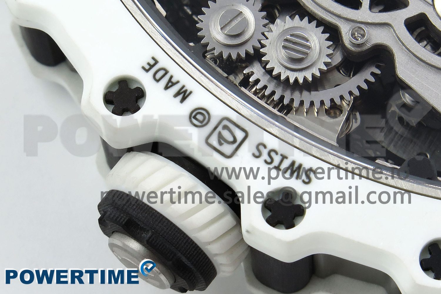 RM21-02 Tourbillon NTPT RMF Best Edition Skeleton Dial on White Rubber Strap - Image 12
