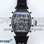 RM21-02 Tourbillon NTPT RMF Best Edition Skeleton Dial on Black Rubber Strap