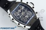 RM21-02 Tourbillon NTPT RMF Best Edition Skeleton Dial on Black Rubber Strap - Image 3