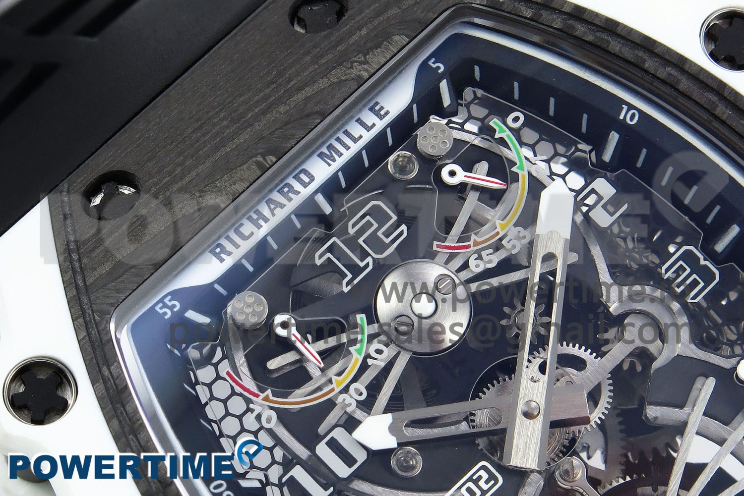 RM21-02 Tourbillon NTPT RMF Best Edition Skeleton Dial on Black Rubber Strap - Image 4