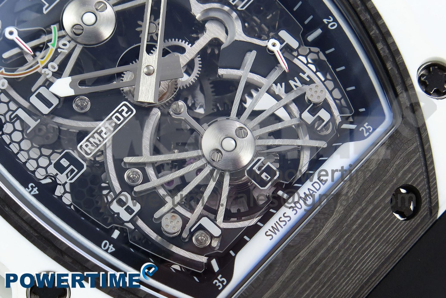 RM21-02 Tourbillon NTPT RMF Best Edition Skeleton Dial on Black Rubber Strap - Image 5