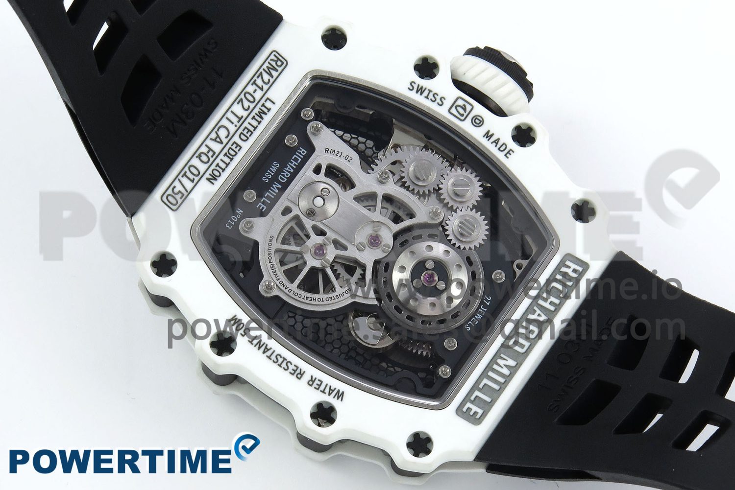 RM21-02 Tourbillon NTPT RMF Best Edition Skeleton Dial on Black Rubber Strap - Image 8