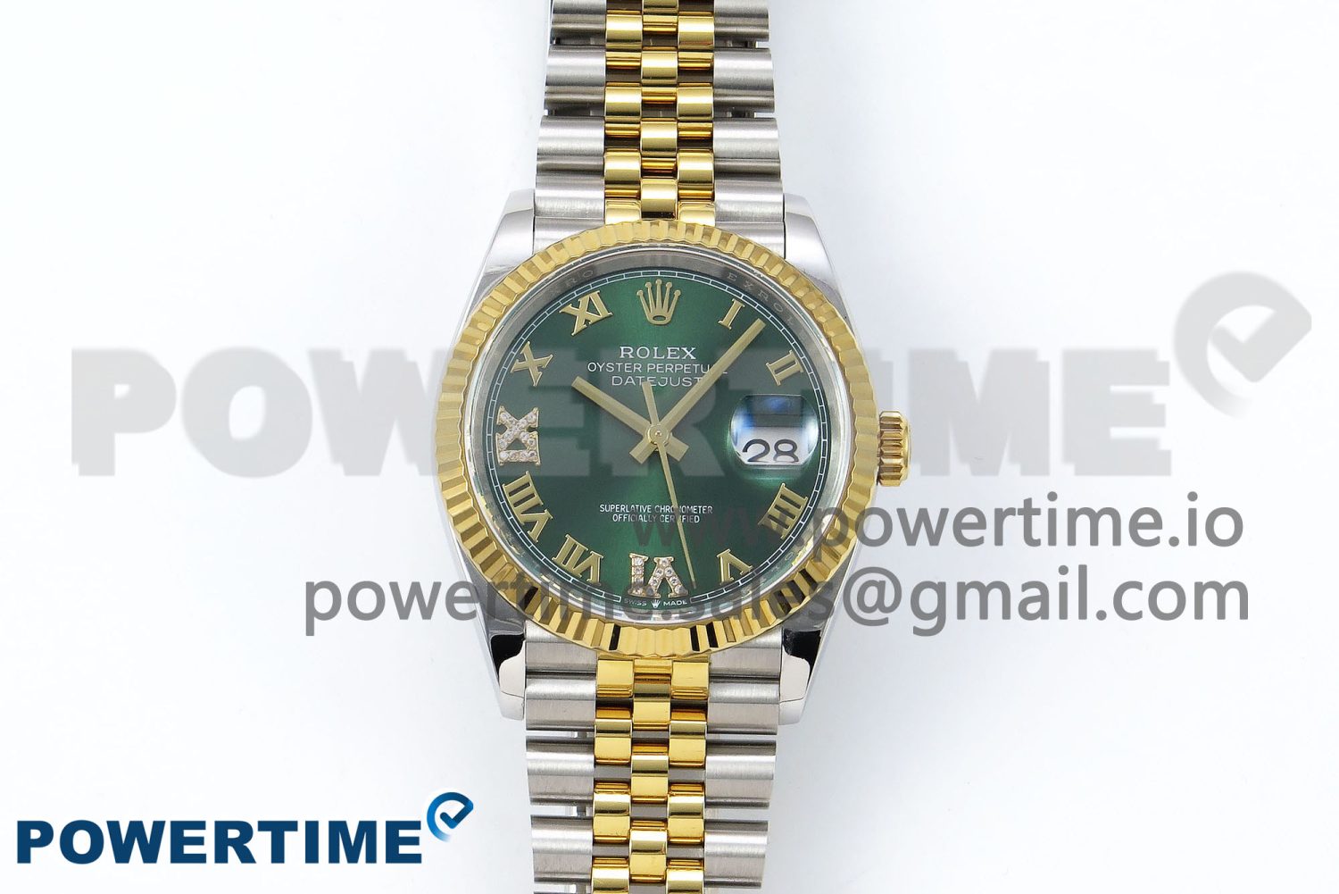 DateJust 36 126233 APF 1:1 Best Edition 904L Steel Green Diamond Roman Dial on Jubilee Bracelet VR3235 - Image 1
