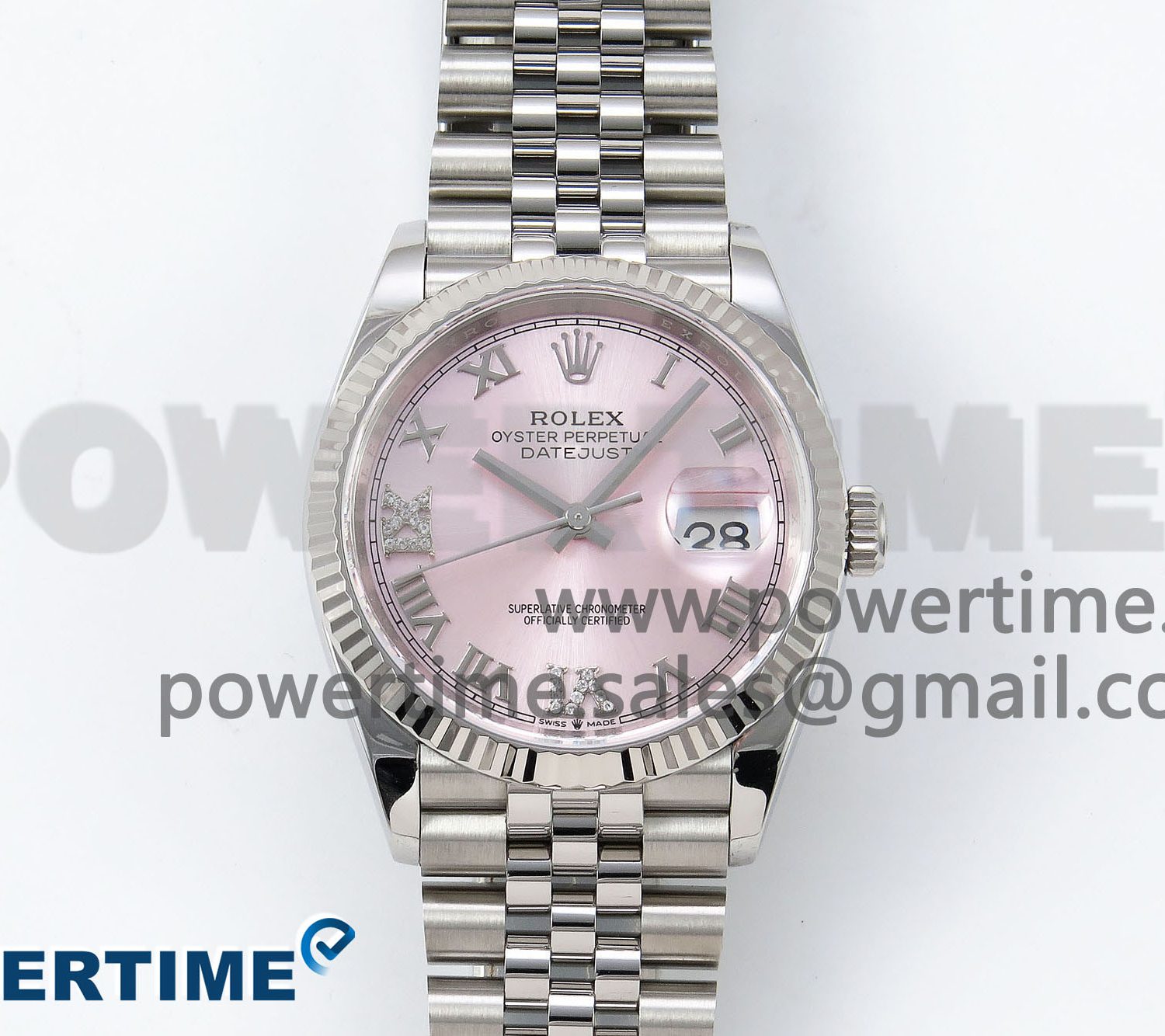 DateJust 36 126234 APF 1:1 Best Edition 904L Steel Pink Diamond Roman Dial on Jubilee Bracelet VR3235