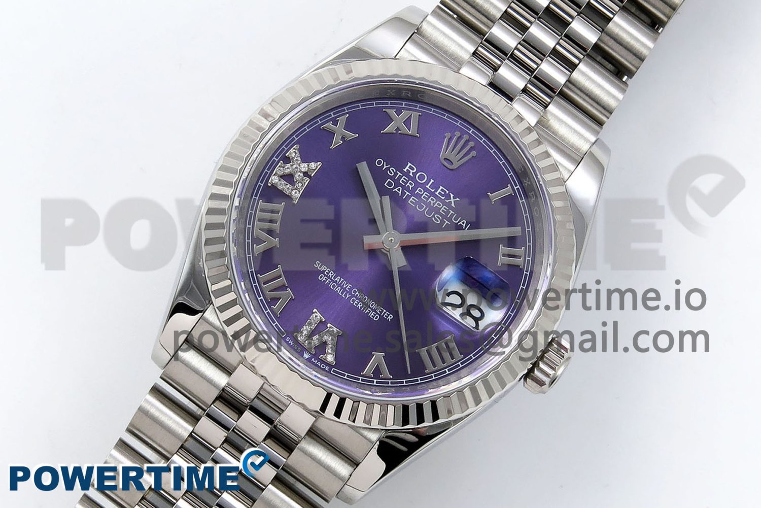 DateJust 36 126234 APF 1:1 Best Edition 904L Steel Purple Diamond Roman Dial on Jubilee Bracelet VR3235 - Image 2