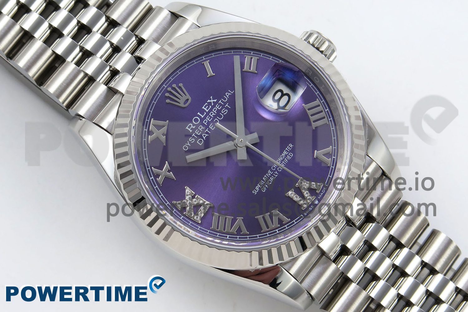 DateJust 36 126234 APF 1:1 Best Edition 904L Steel Purple Diamond Roman Dial on Jubilee Bracelet VR3235 - Image 3
