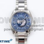 Aqua Terra GMT Worldtimer 43mm VSF 1:1 Best Edition Summer Blue Dial on SS Bracelet A8938 Super Clone