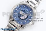 Aqua Terra GMT Worldtimer 43mm VSF 1:1 Best Edition Summer Blue Dial on SS Bracelet A8938 Super Clone - Image 2