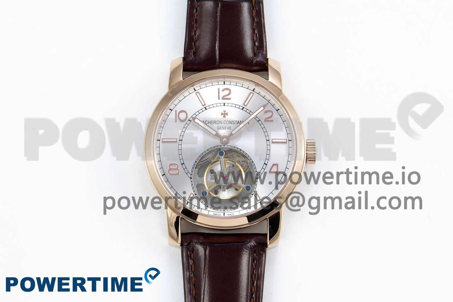 Traditionnelle Tourbillon RG RMSF Best Edition Silver Dial on Brown Leather Strap - Image 1