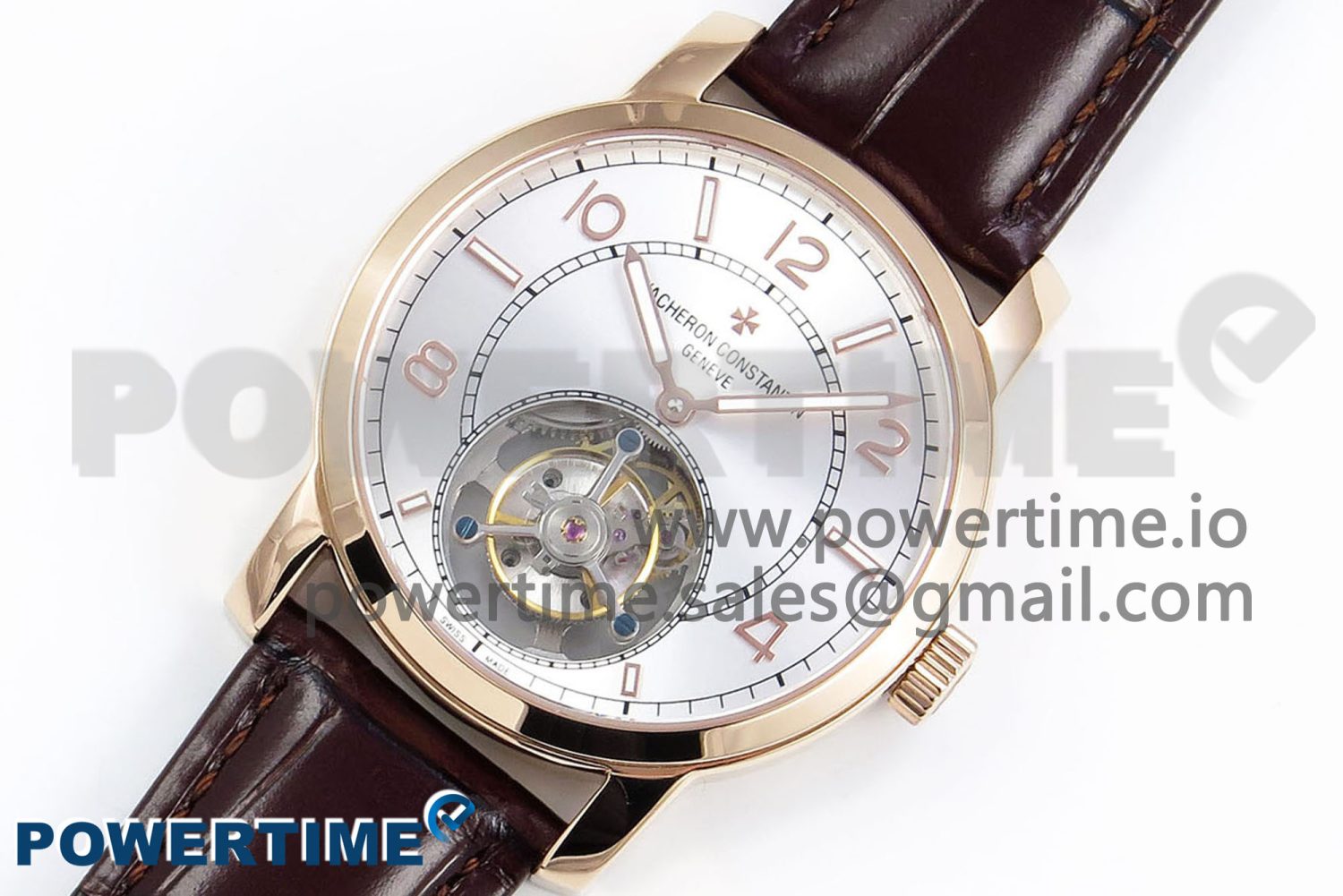 Traditionnelle Tourbillon RG RMSF Best Edition Silver Dial on Brown Leather Strap - Image 2
