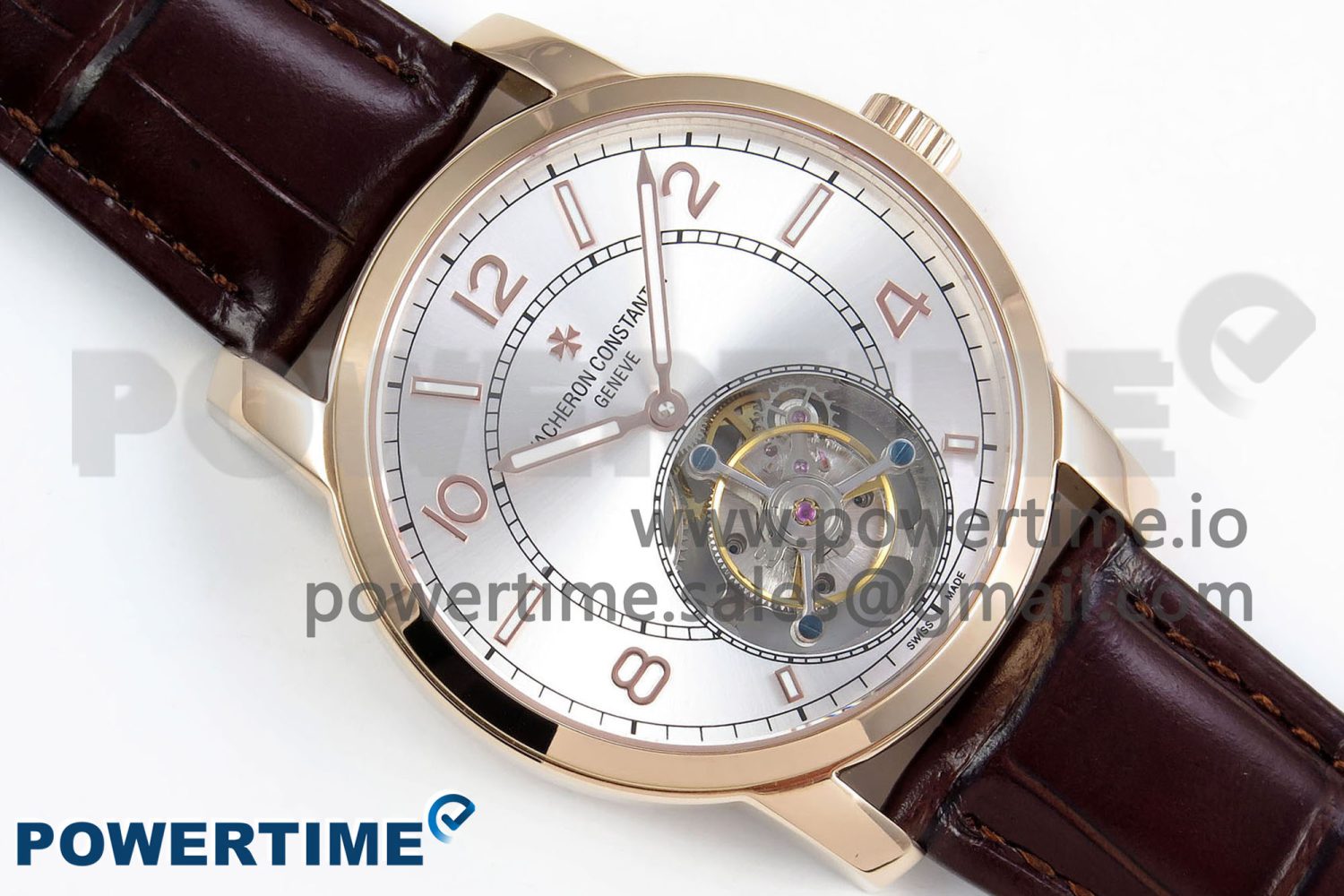 Traditionnelle Tourbillon RG RMSF Best Edition Silver Dial on Brown Leather Strap - Image 3