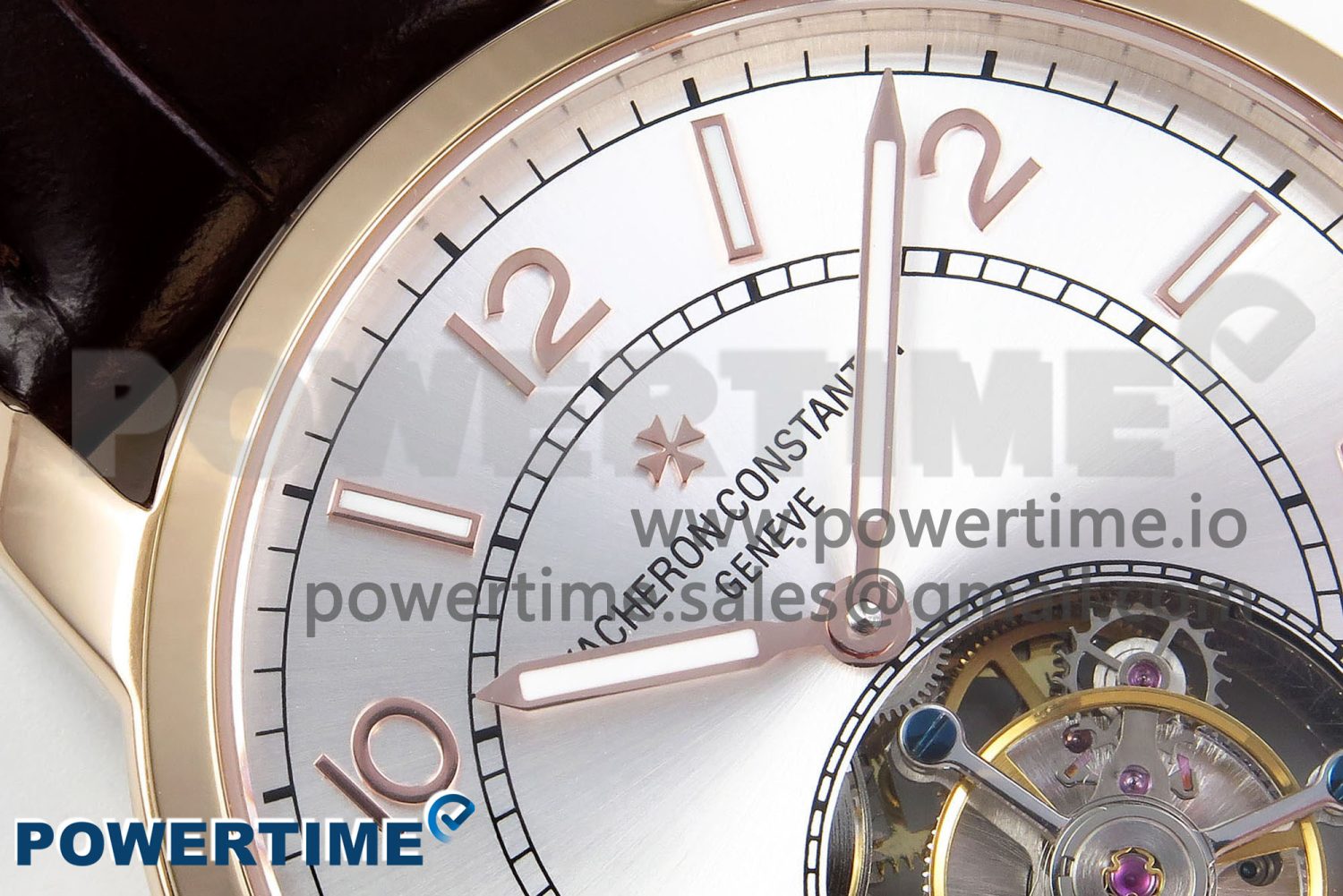Traditionnelle Tourbillon RG RMSF Best Edition Silver Dial on Brown Leather Strap - Image 4