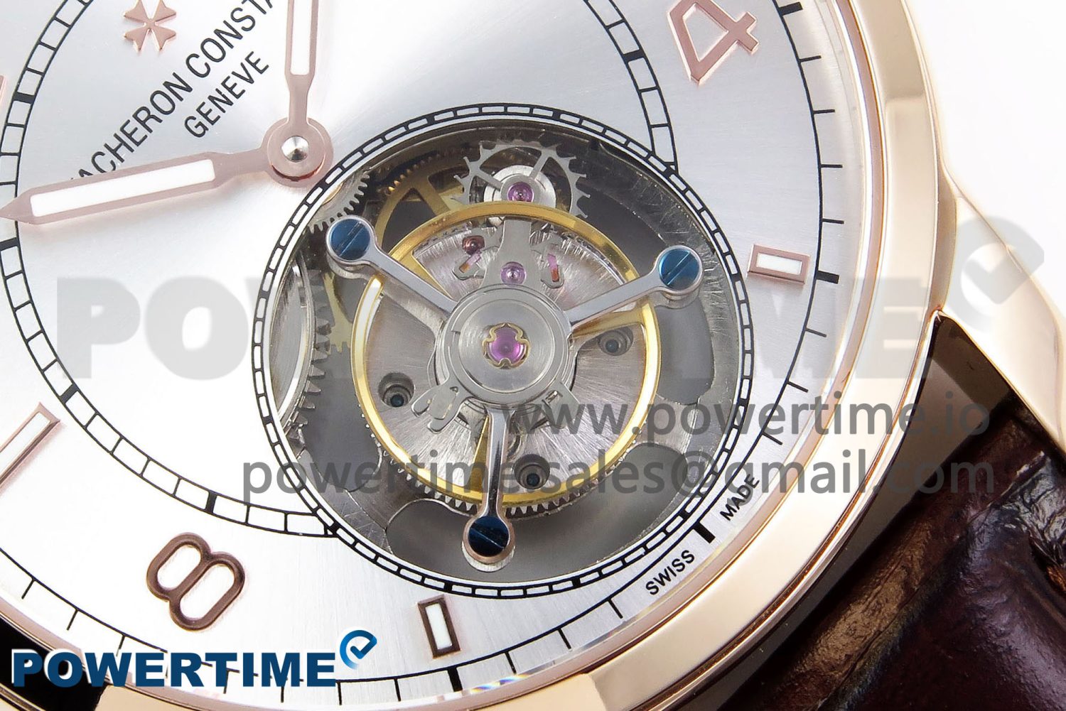 Traditionnelle Tourbillon RG RMSF Best Edition Silver Dial on Brown Leather Strap - Image 5