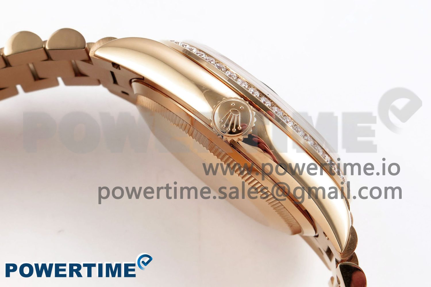Day Date 36 RG RAF 1:1 Best Edition Tiffany Blue Stone Roman Dial Diamonds Bezel on RG Bracelet A2836 - Image 6