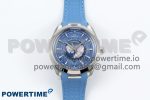 Aqua Terra GMT Worldtimer 43mm VSF 1:1 Best Edition Summer Blue Dial on Blue Rubber Strap A8938 Super Clone