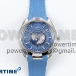 Aqua Terra GMT Worldtimer 43mm VSF 1:1 Best Edition Summer Blue Dial on Blue Rubber Strap A8938 Super Clone