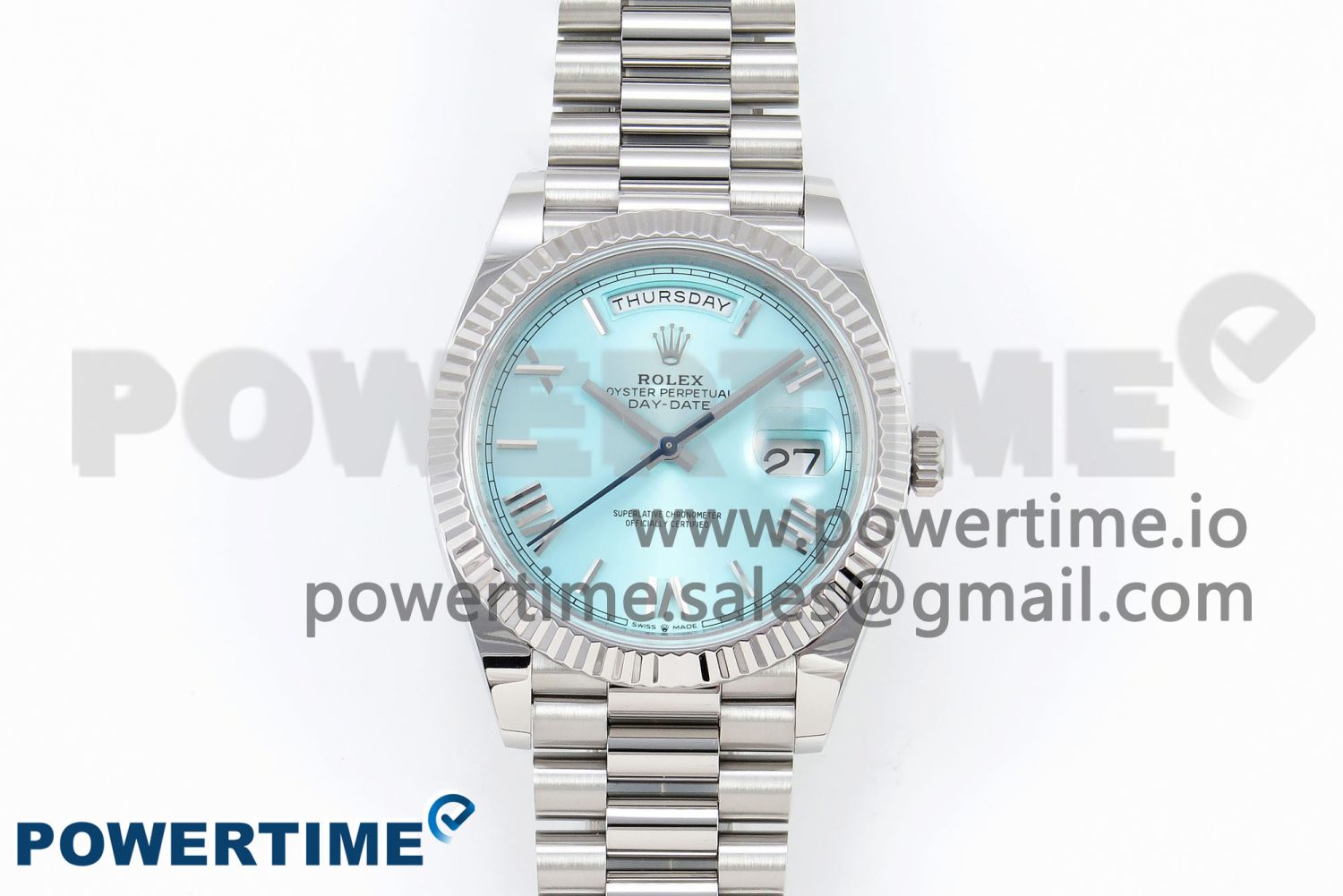 Day Date 40 SS 228236 ARF 1:1 Best Edition Tiffany Blue Roman Dial on President Bracelet VR3255 - Image 1