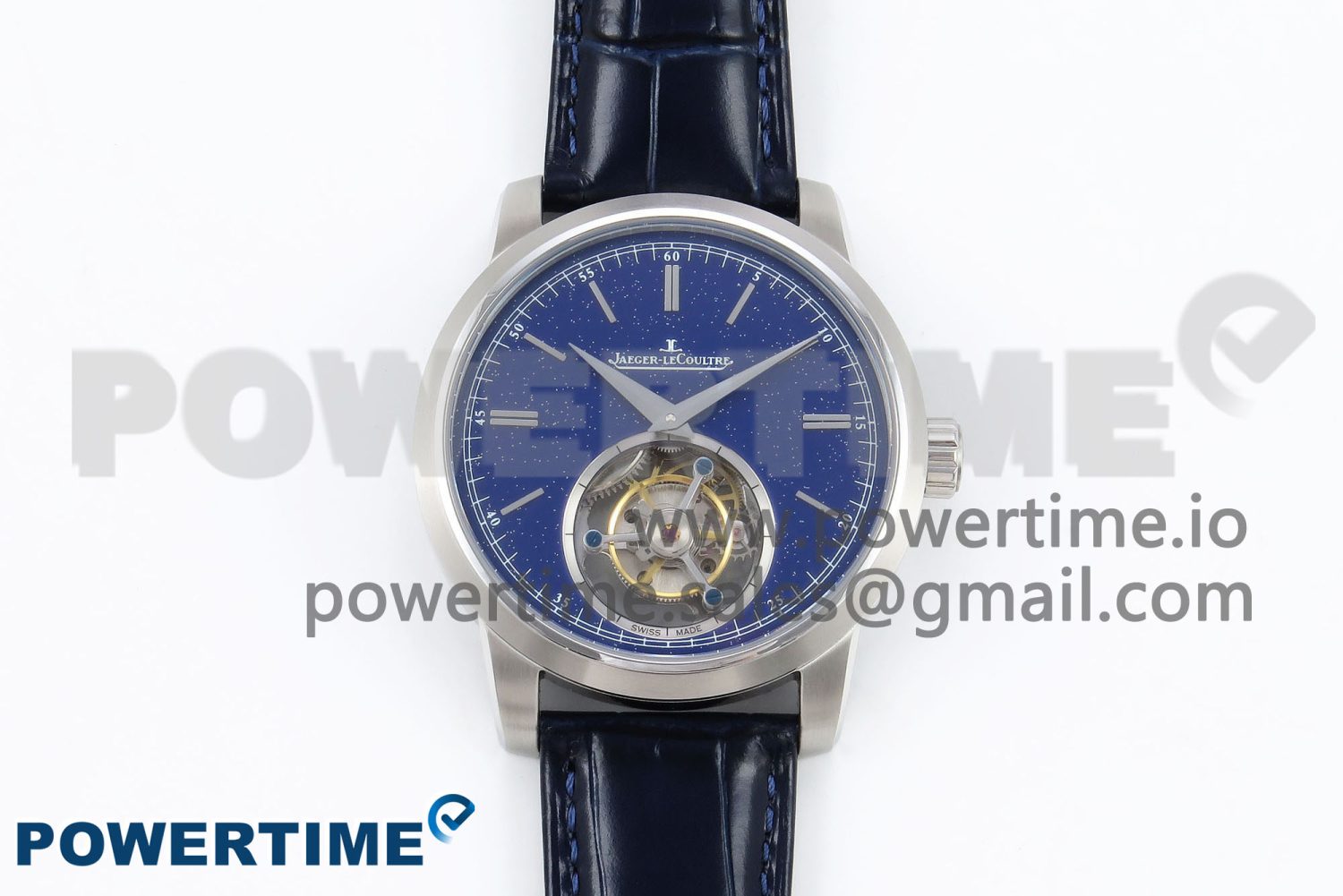 Master Ultra Thin Tourbillon SS RMS Best Edition Blue Star Dial on Blue Leather Strap - Image 1