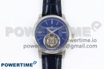 Master Ultra Thin Tourbillon SS RMS Best Edition Blue Star Dial on Blue Leather Strap