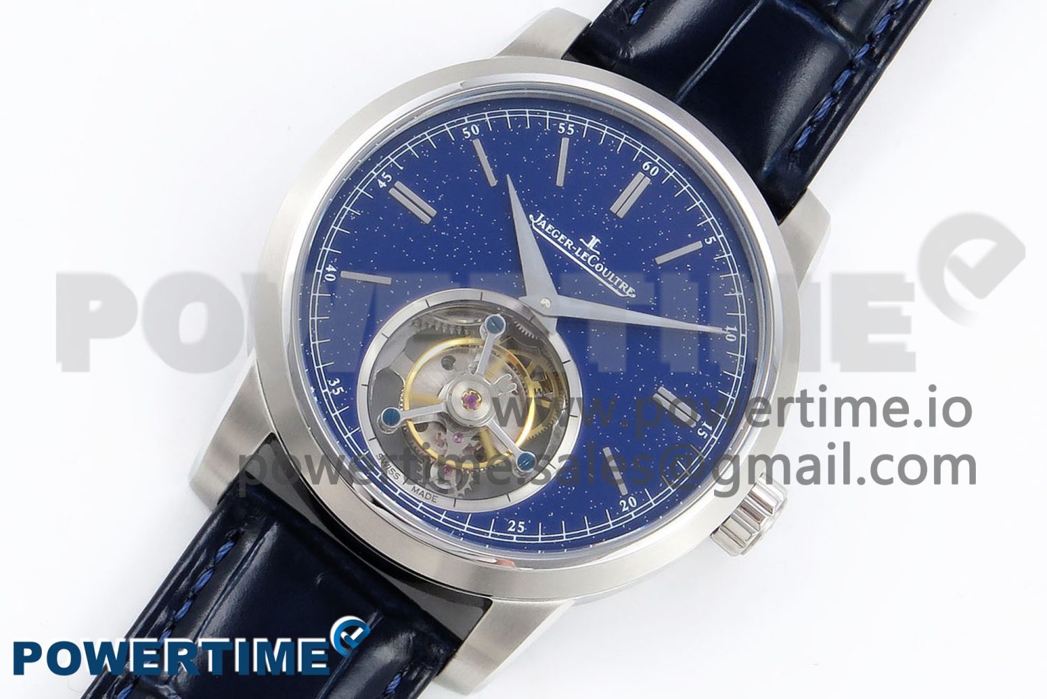 Master Ultra Thin Tourbillon SS RMS Best Edition Blue Star Dial on Blue Leather Strap - Image 2