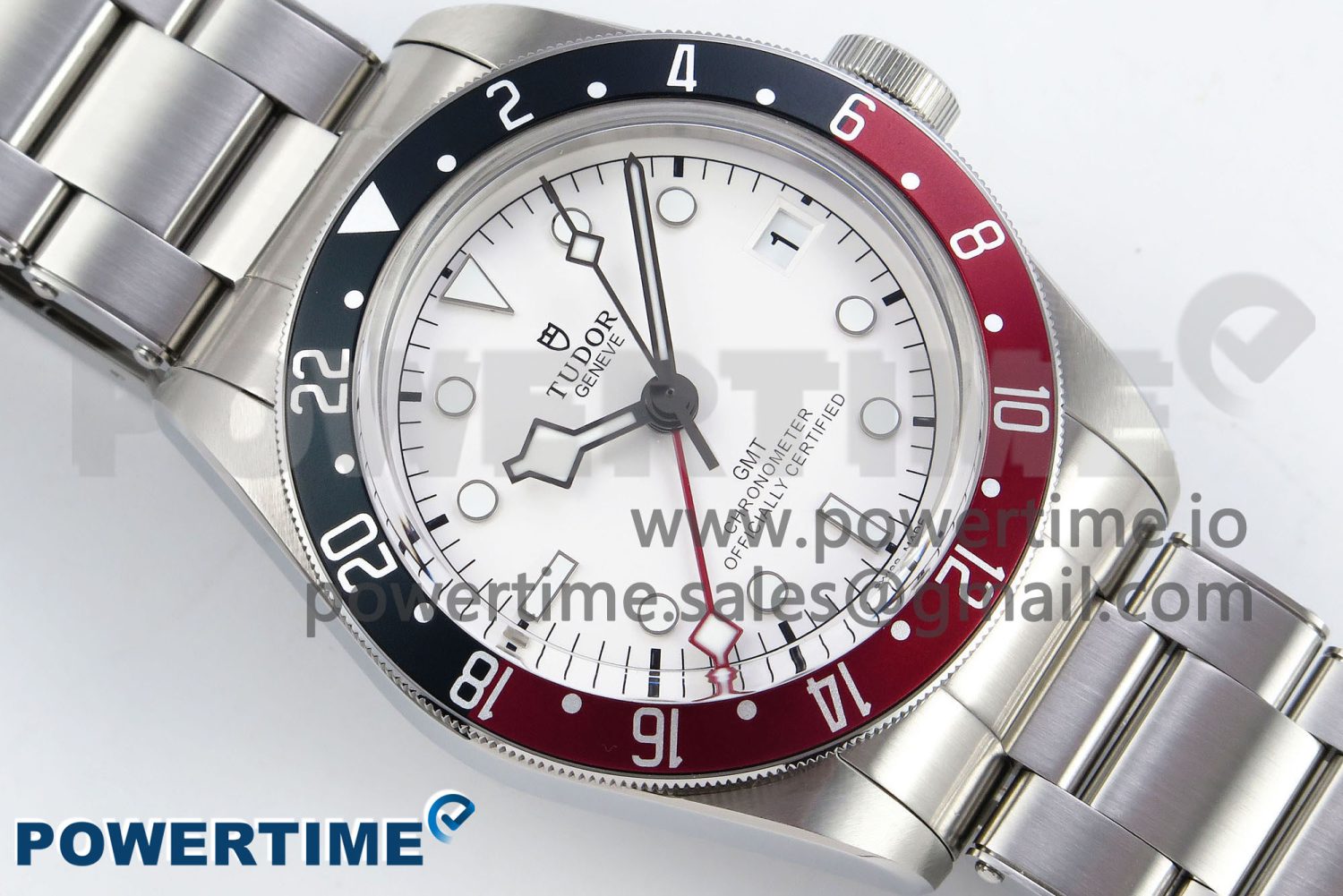 Black Bay GMT Pepsi Blue/Red Bezel ZF 1:1 Best Edition White Dial on SS Bracelet A2836 - Image 3