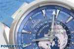 Aqua Terra GMT Worldtimer 43mm VSF 1:1 Best Edition Summer Blue Dial on Blue Rubber Strap A8938 Super Clone - Image 4