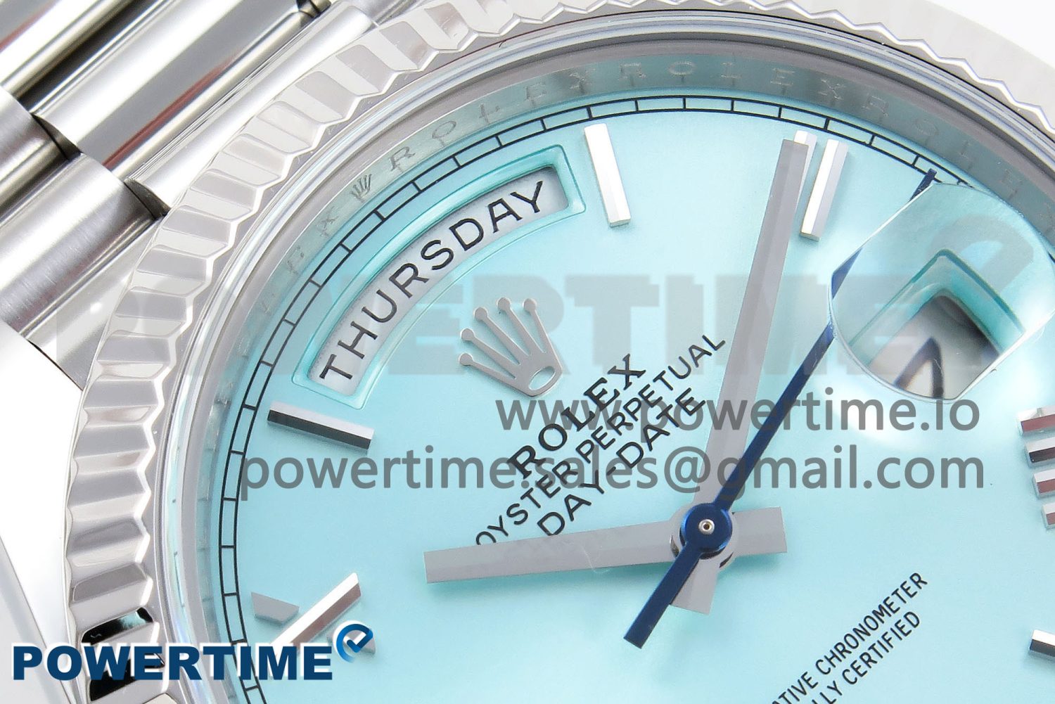 Day Date 40 SS 228236 ARF 1:1 Best Edition Tiffany Blue Roman Dial on President Bracelet VR3255 - Image 4