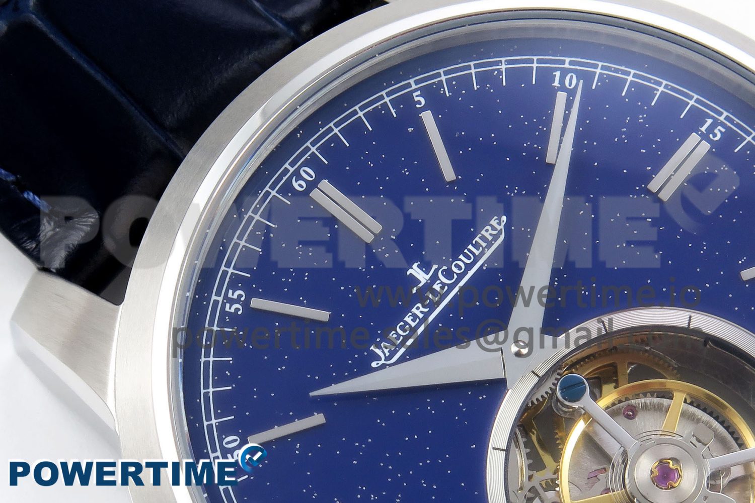 Master Ultra Thin Tourbillon SS RMS Best Edition Blue Star Dial on Blue Leather Strap - Image 4
