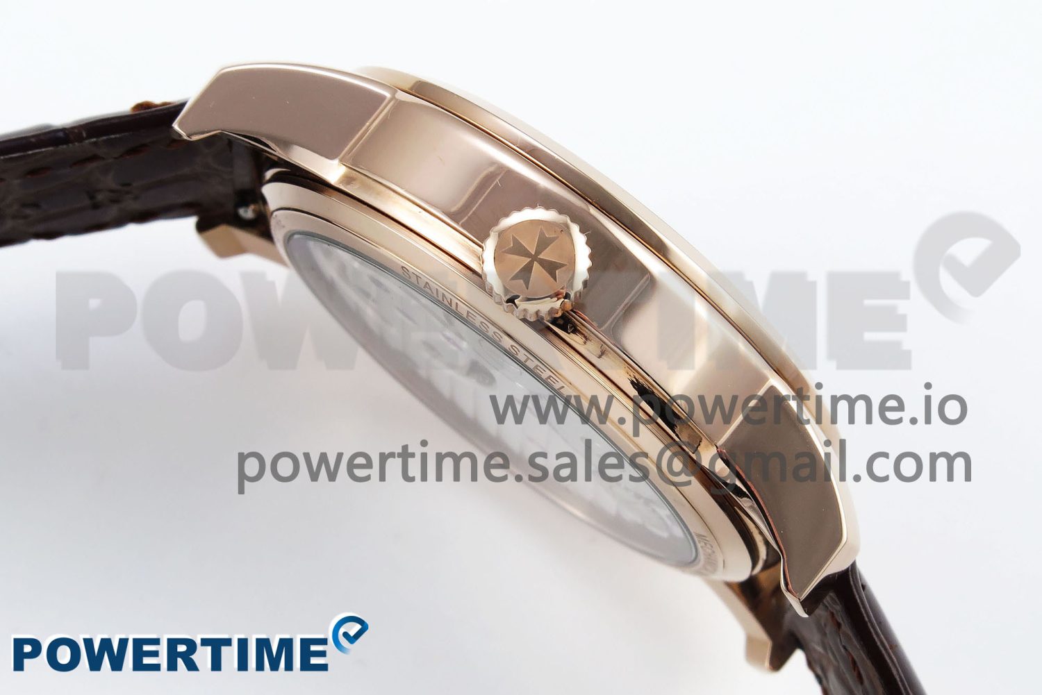 Traditionnelle Tourbillon RG RMSF Best Edition White Textured Dial on Brown Leather Strap - Image 6