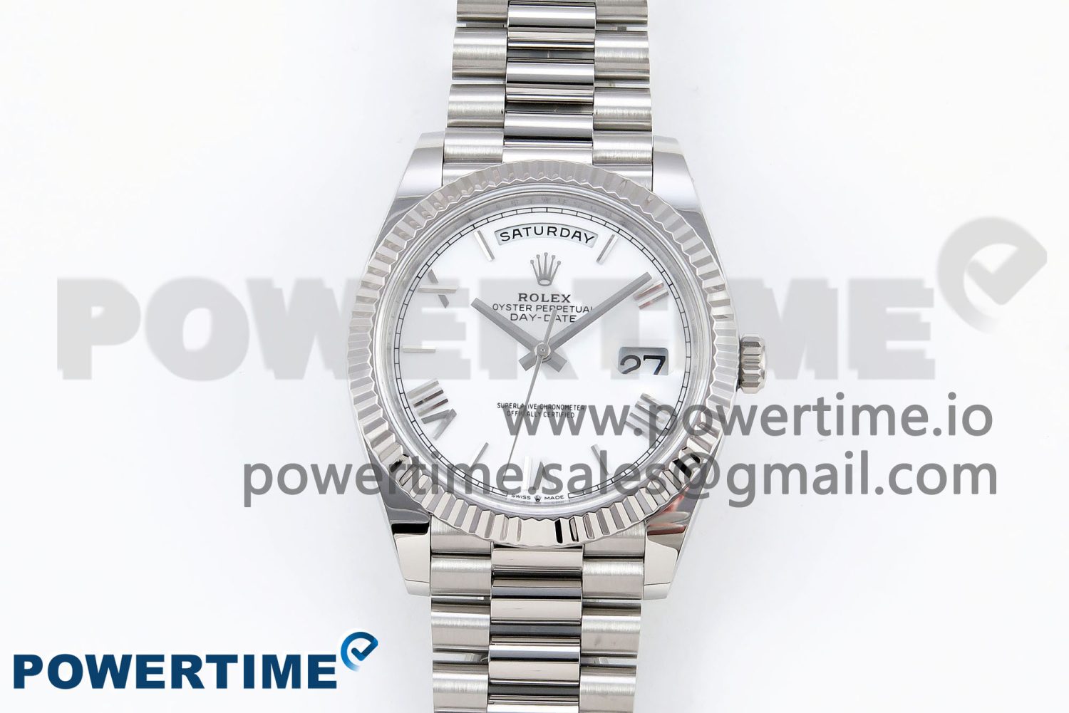 Day Date 40 SS 228239 ARF 1:1 Best Edition White Roman Dial on President Bracelet VR3255 - Image 1