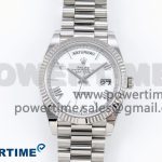 Day Date 40 SS 228239 ARF 1:1 Best Edition White Roman Dial on President Bracelet VR3255