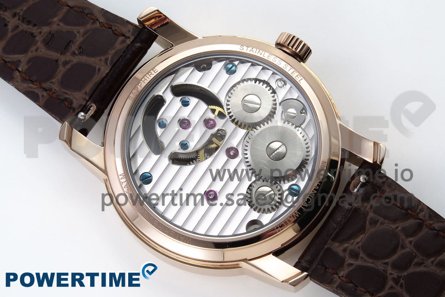 Traditionnelle Tourbillon RG RMSF Best Edition White Textured Dial on Brown Leather Strap - Image 8