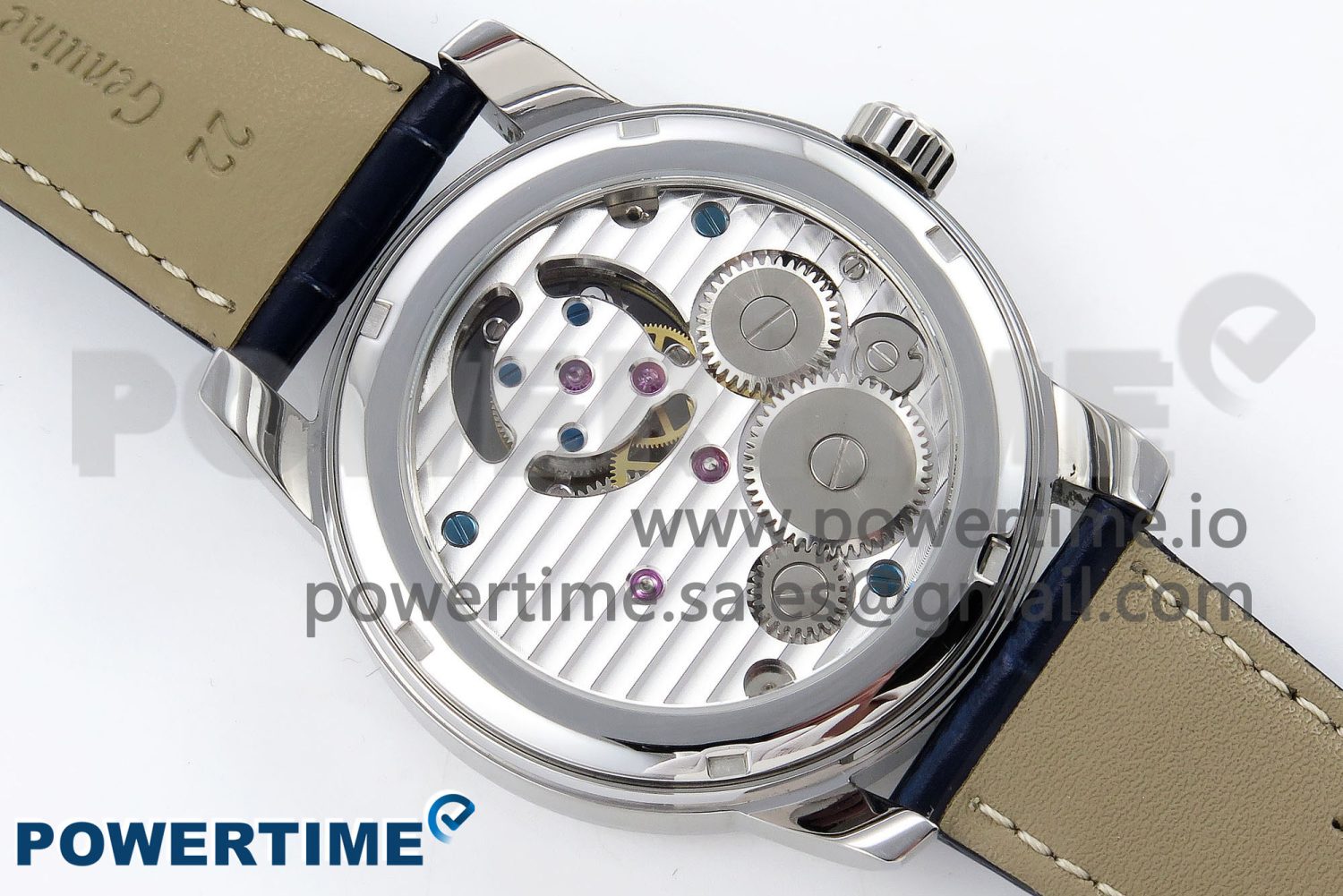 Master Ultra Thin Tourbillon SS RMS Best Edition Blue Star Dial on Blue Leather Strap - Image 8